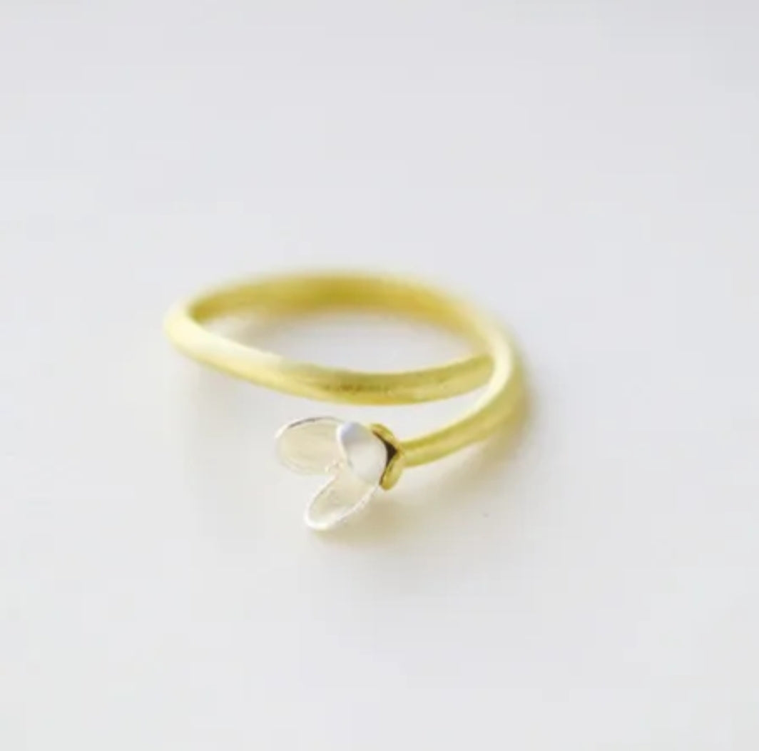 Adjustable ring 925 ̈ Silver Orange Blossom ̈ Available in two different versions