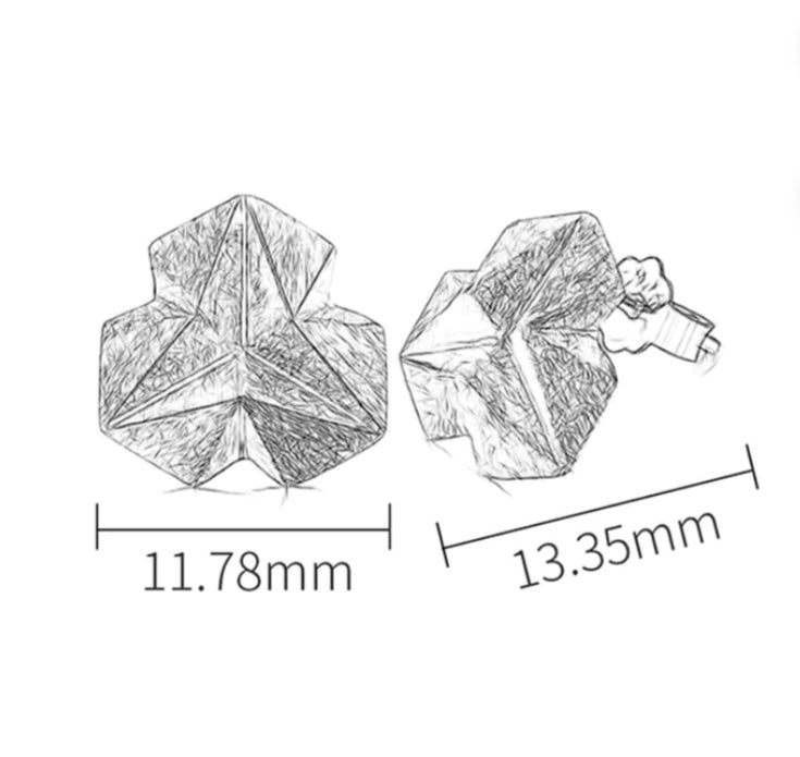 Earrings origami silver 925